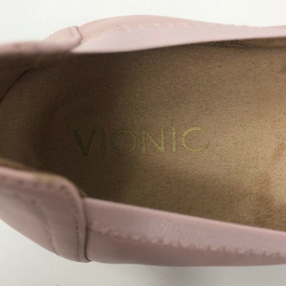 Vionic Caroll Ballet Flats Shoes Pink Leather Shoes 9.5 - Picture 7 of 8